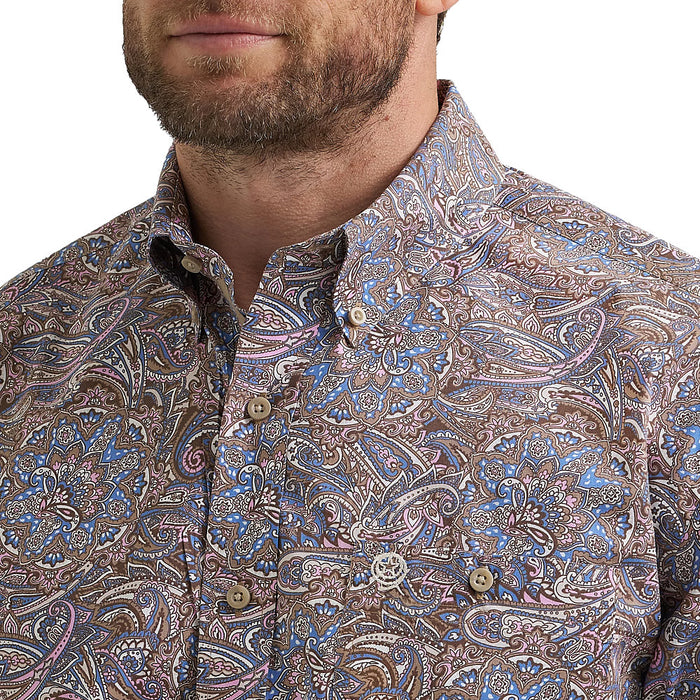 Wrangler Men's George Strait Paisley Print Shirt