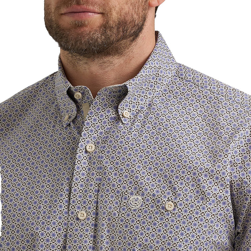 Wrangler Men's Stone Print George Strait Shirt