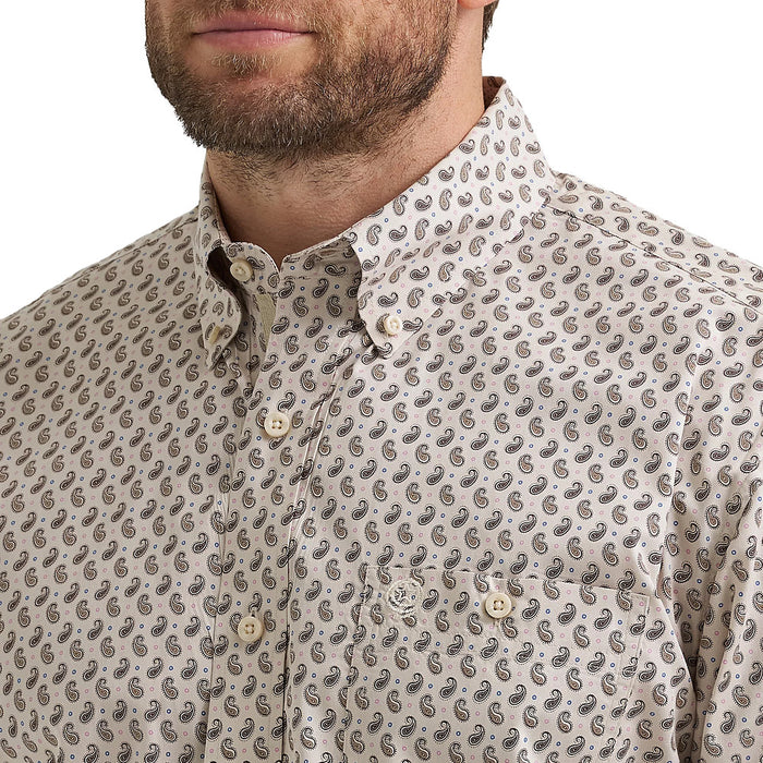 Wrangler Men's George Strait Stone Paisley Shirt