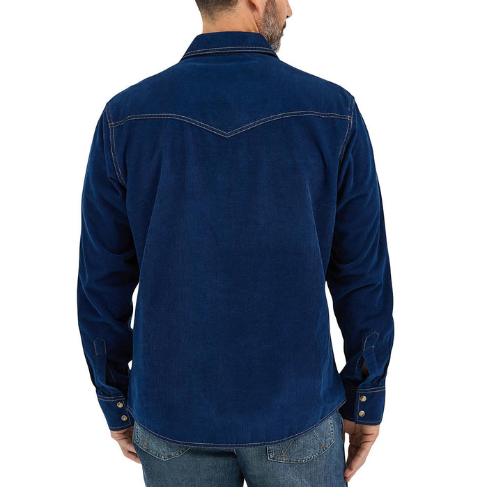 Wrangler Men's Navy Corduroy Retro Shirt