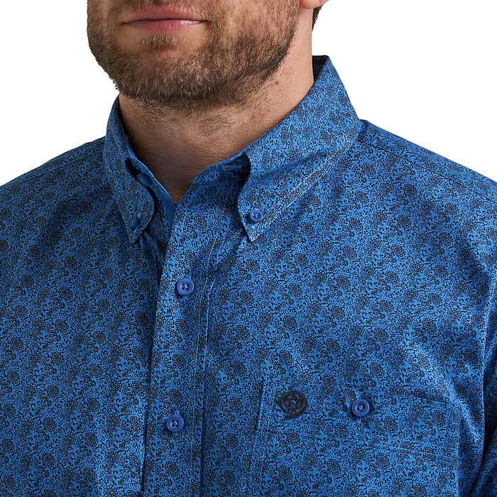 Wrangler Men's Blue Peacock Shirt