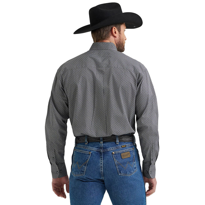Wrangler Men's George Strait Black Print Shirt