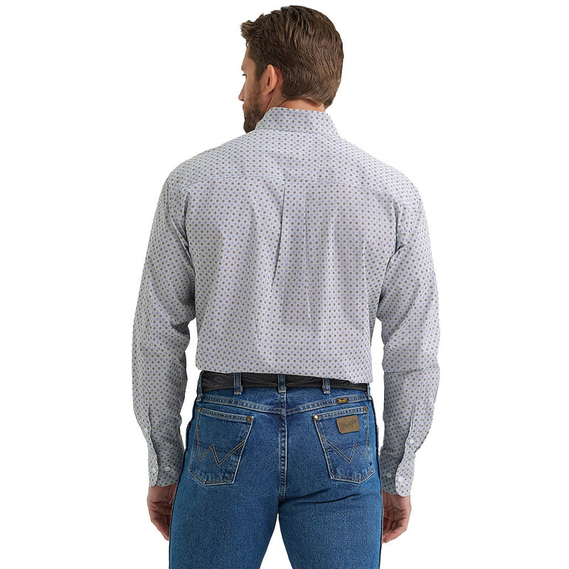 Wrangler Men's George Strait White Floral Print Shirt