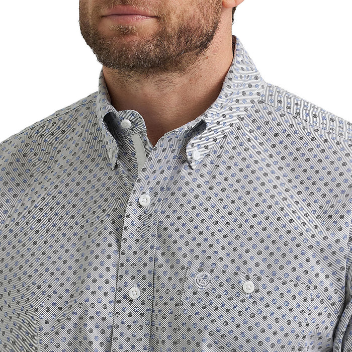 Wrangler George Strait Chemise tissée à manches longues et bouton pour homme, blanc, XL Wrangler George Strait Chemise tissée à manches longues et bouton pour homme, blanc, XL