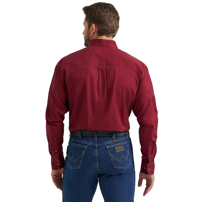 Wrangler Men's George Strait Wine Shirt