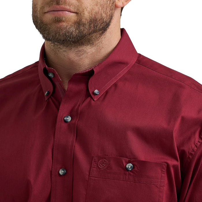 Wrangler Men's George Strait Wine Shirt
