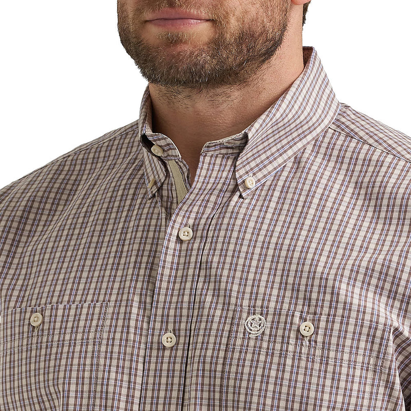 Wrangler Men's George Strait Stone Plaid Shirt