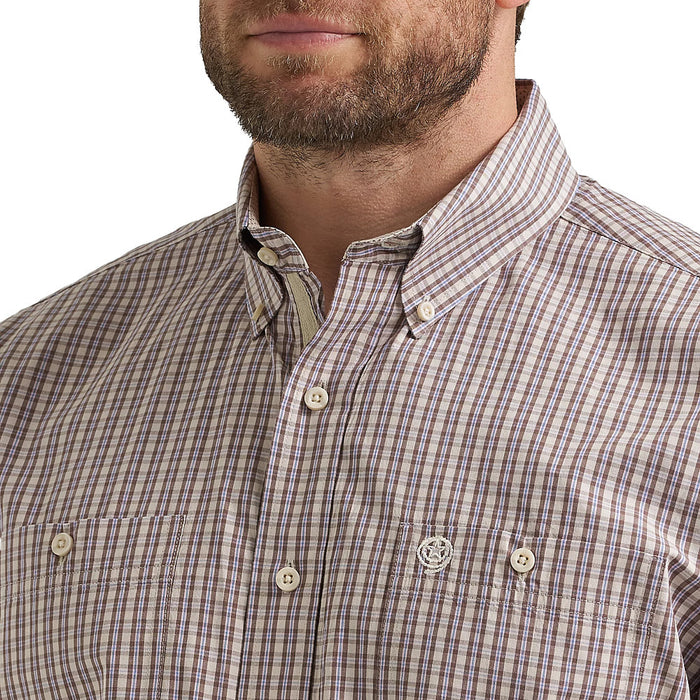 Wrangler Men's George Strait Stone Plaid Shirt