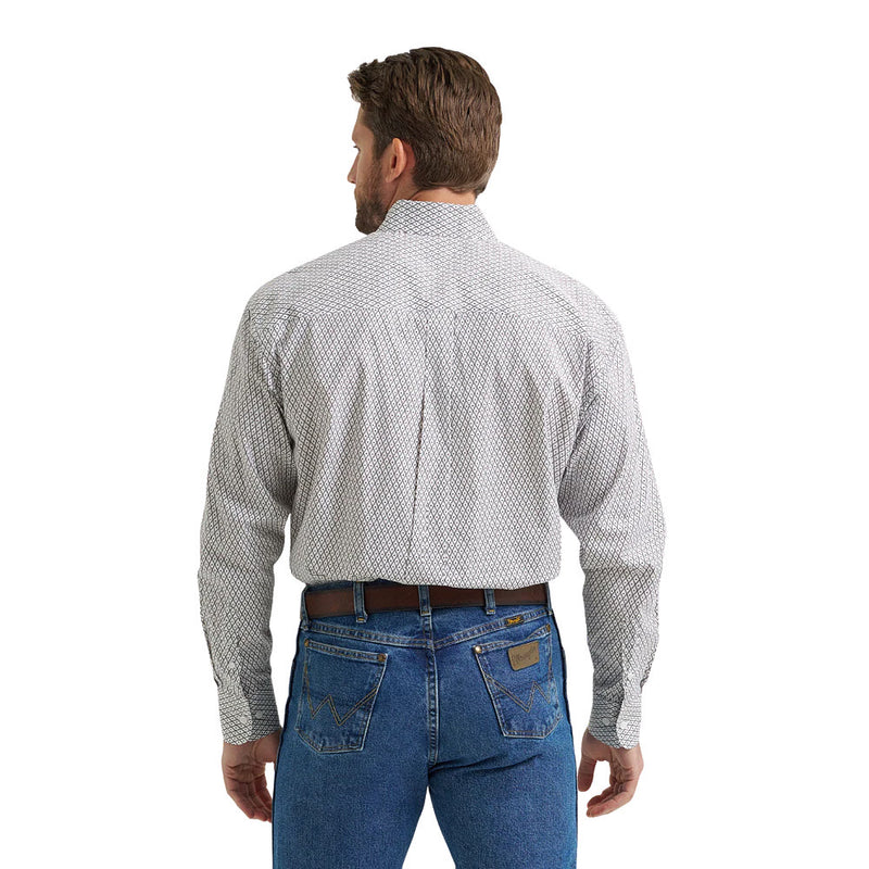 Wrangler Men's George Strait Wine Print Shirt