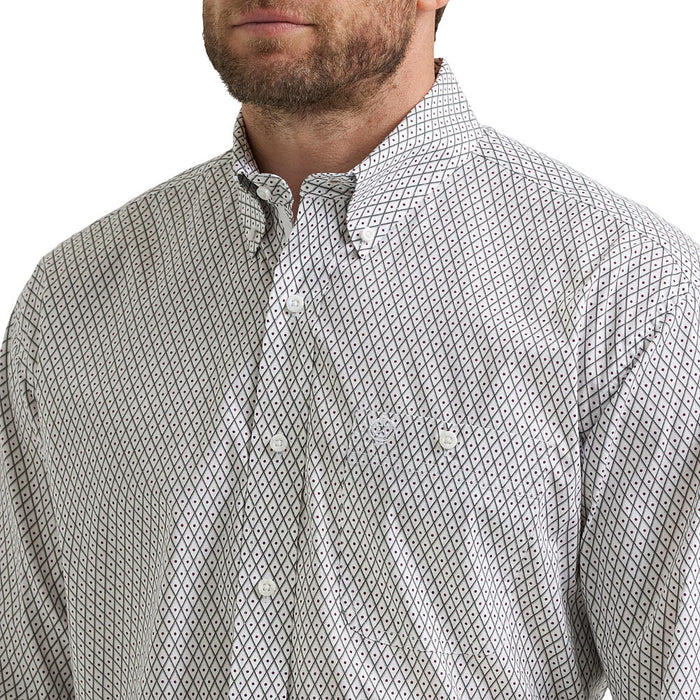 Wrangler Men's George Strait Wine Print Shirt