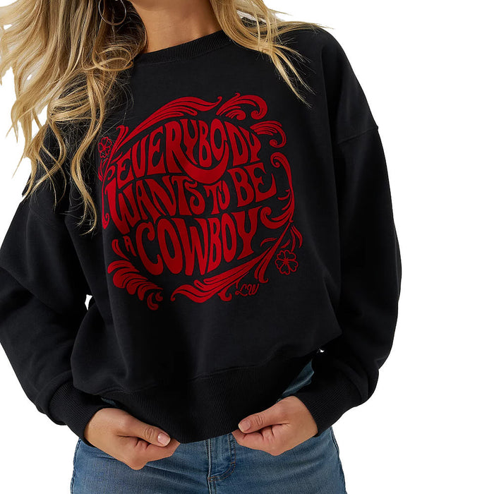 Wrangler Lainey Wilson Everybody Black Crew Neck
