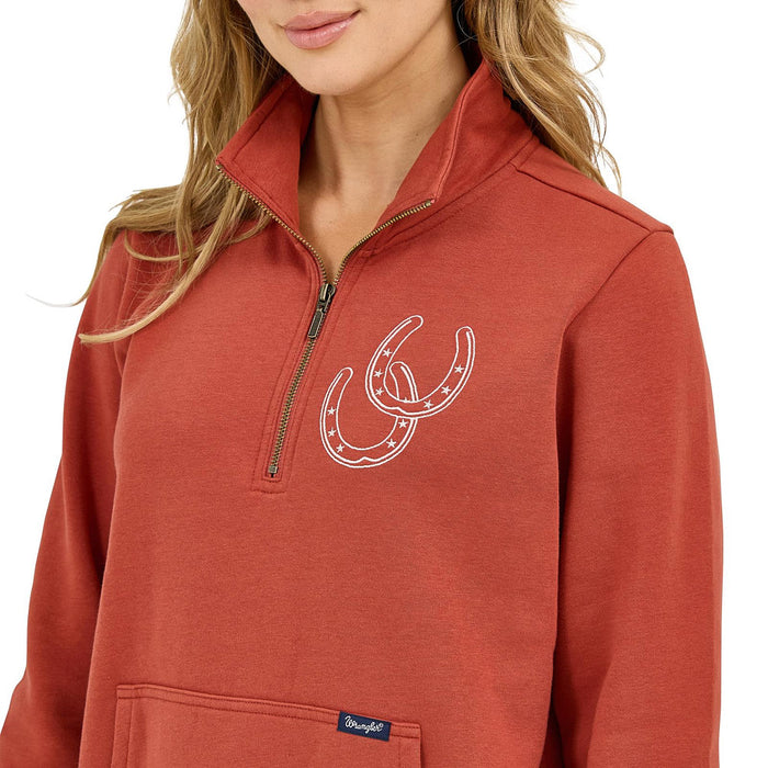 Wrangler Women's Rust Horseshoe Sweatshirt