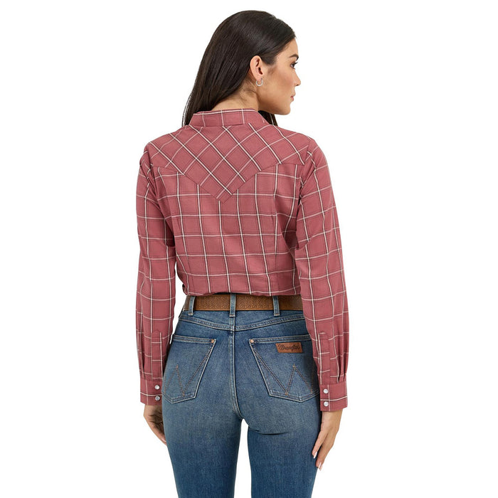 Wrangler Women's Wine Western Snap Shirt