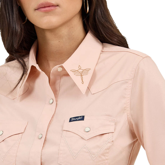 Wrangler Women's Pink Western Snap Shirt