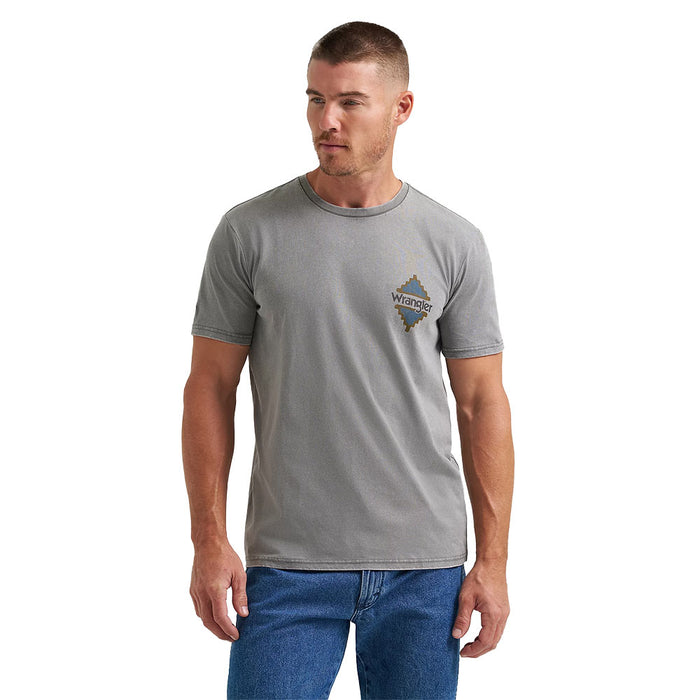 Wrangler Men's Grey Aztec Tee Shirt