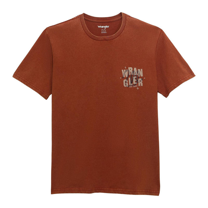Wrangler Men's Brandy Brown Ride Tee Shirt
