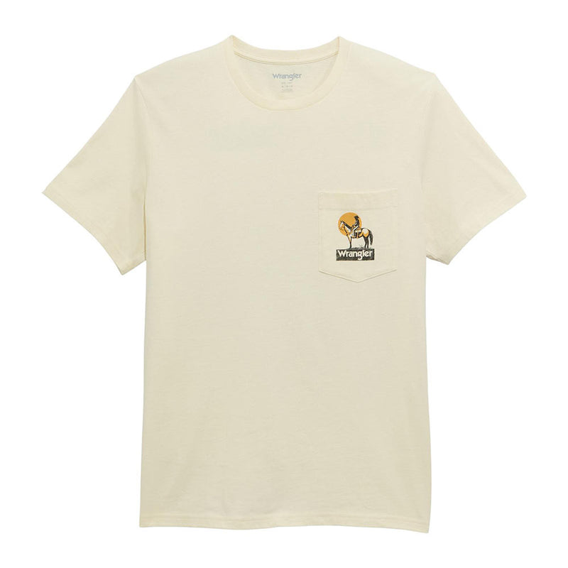 Wrangler Men's White Graphic Pocket Tee Shirt