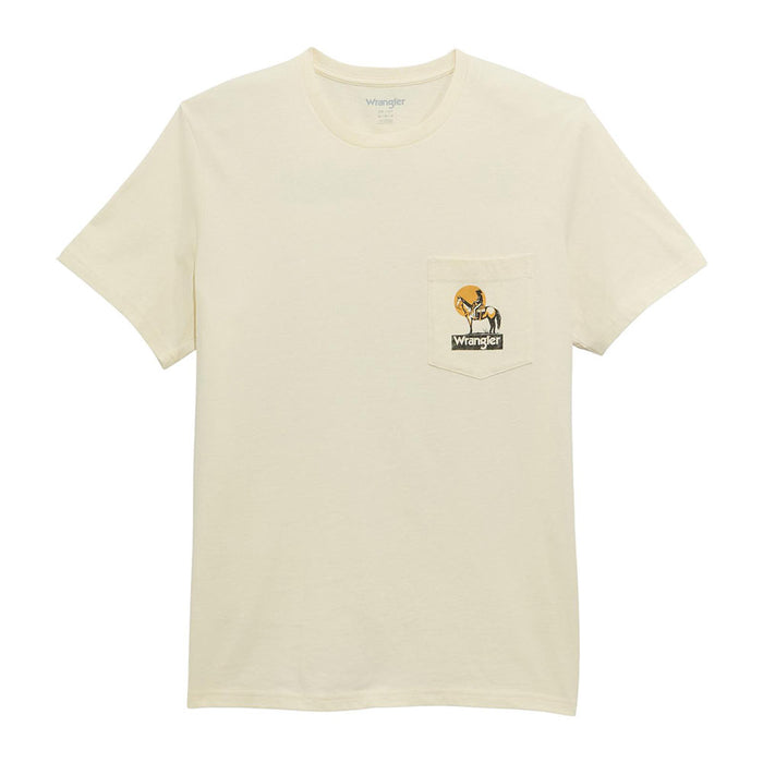 Wrangler Men's White Graphic Pocket Tee Shirt