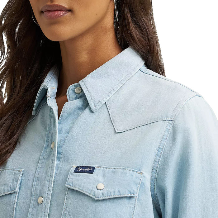 Wrangler Women's Bleached Denim Shirt