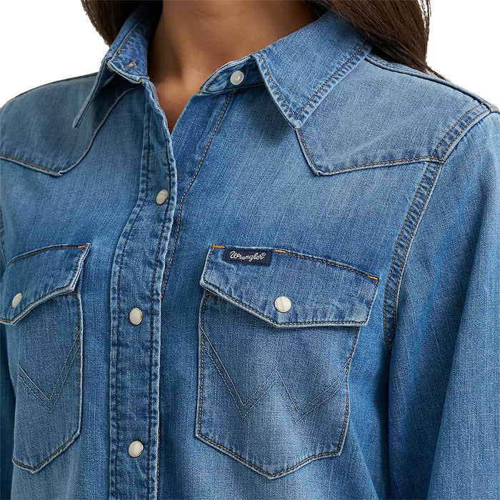 Wrangler Women's Denim Snap Shirt