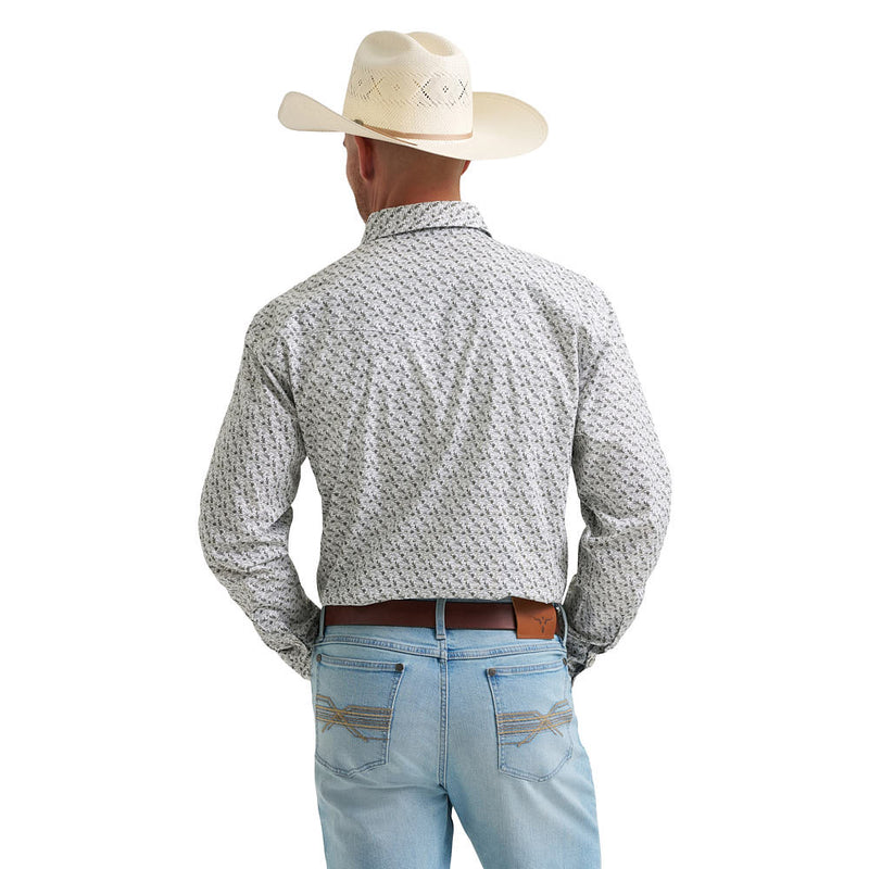 Wrangler Men's Olive Cacti Print 20X Shirt