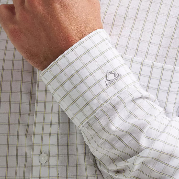 Wrangler Men's Cody Johnson White & Yellow Plaid Shirt