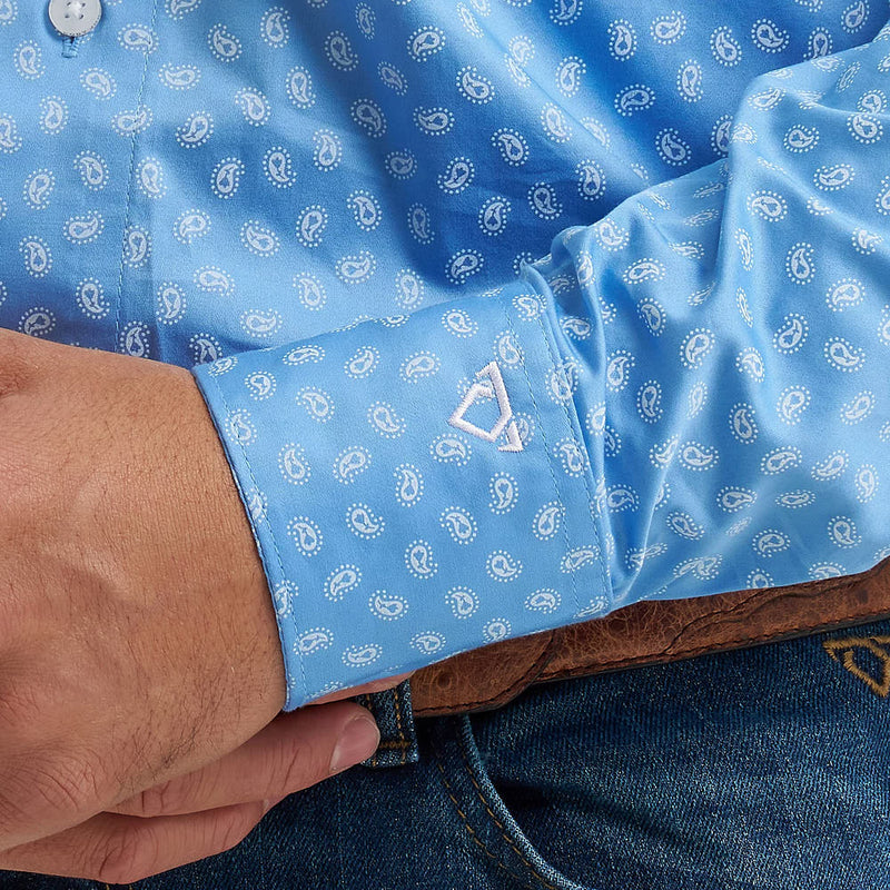 Wrangler Men's Cody Johnson Blue Paisley Shirt