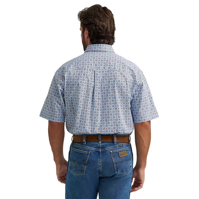 dress shirt george Wrangler Men's George Strait Blue Pocket Short Sleeve Shirt