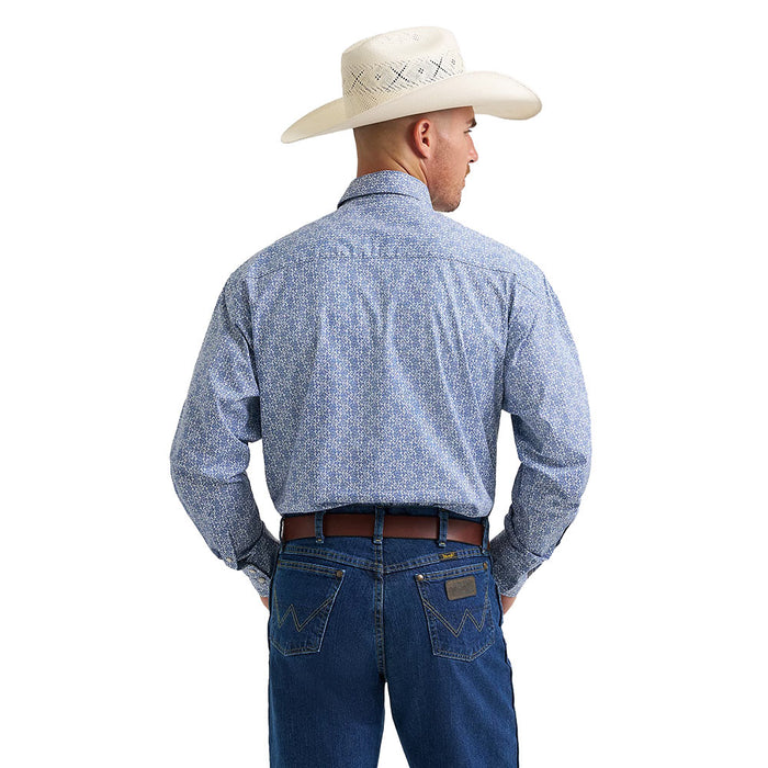 Wrangler Men's George Strait Blue Floral Shirt