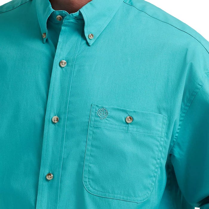 Wrangler Men's George Strait Long Sleeve Teal Shirt