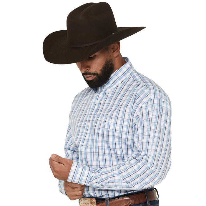 Wrangler Men's Blue Plaid Classic Shirt