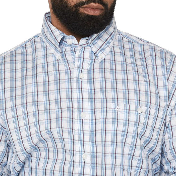 Wrangler Men's Blue Plaid Classic Shirt
