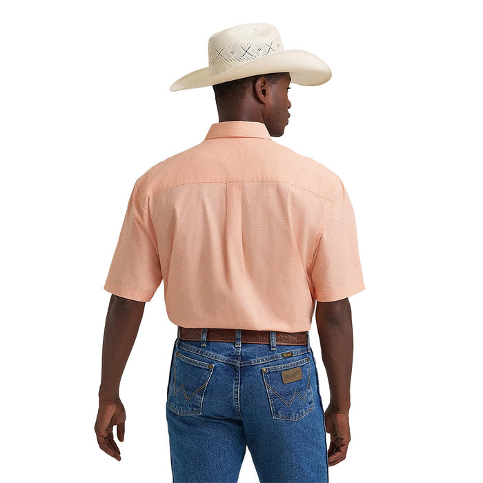 Wrangler Men's George Strait Peach Short Sleeve Shirt