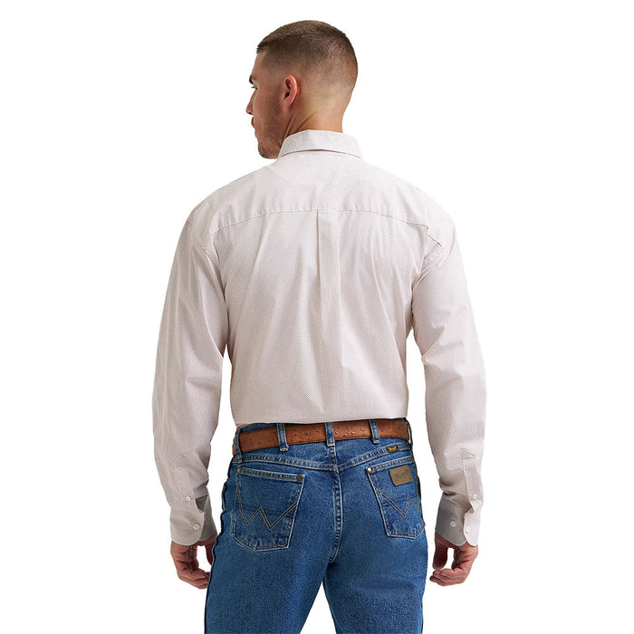 Wrangler Men's George Strait Peach & Grey Shirt