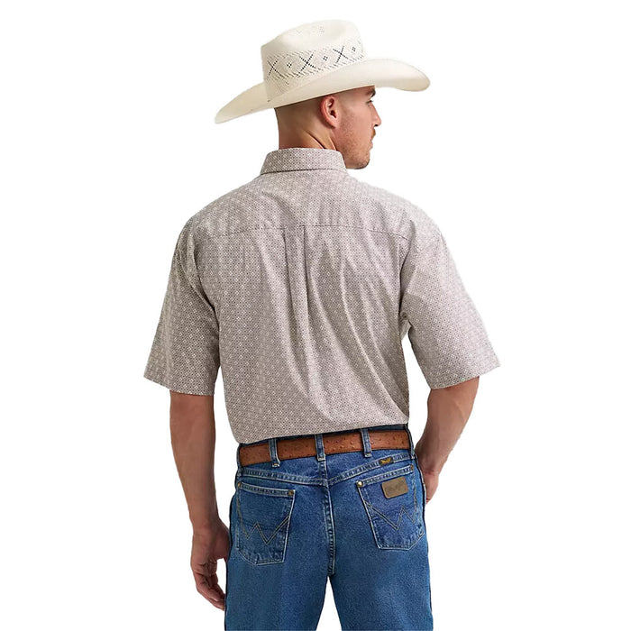 Wrangler Men's George Strait Brown Short Sleeve Shirt