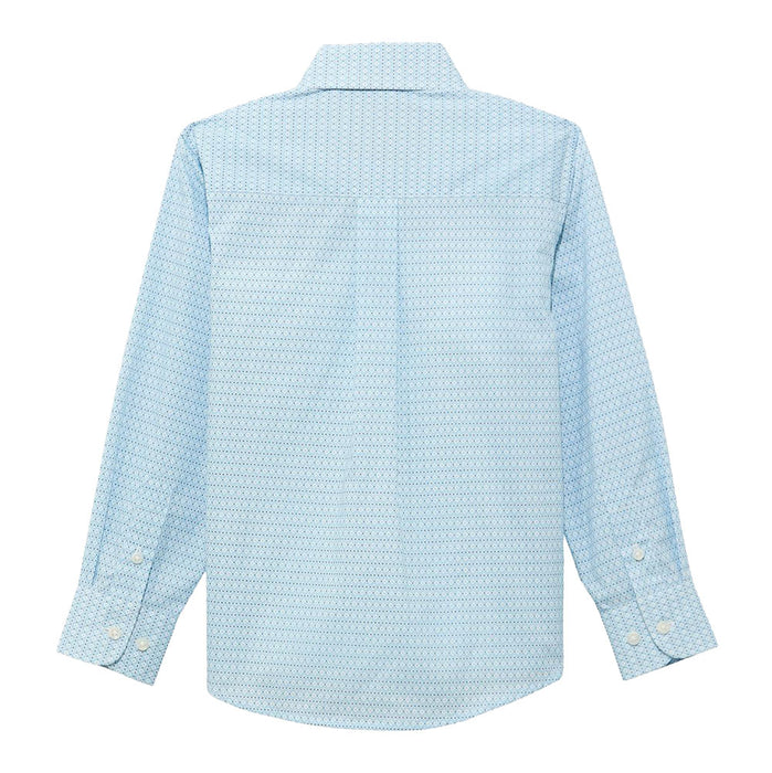 Wrangler Boy's Long Sleeve Blue Button Shirt