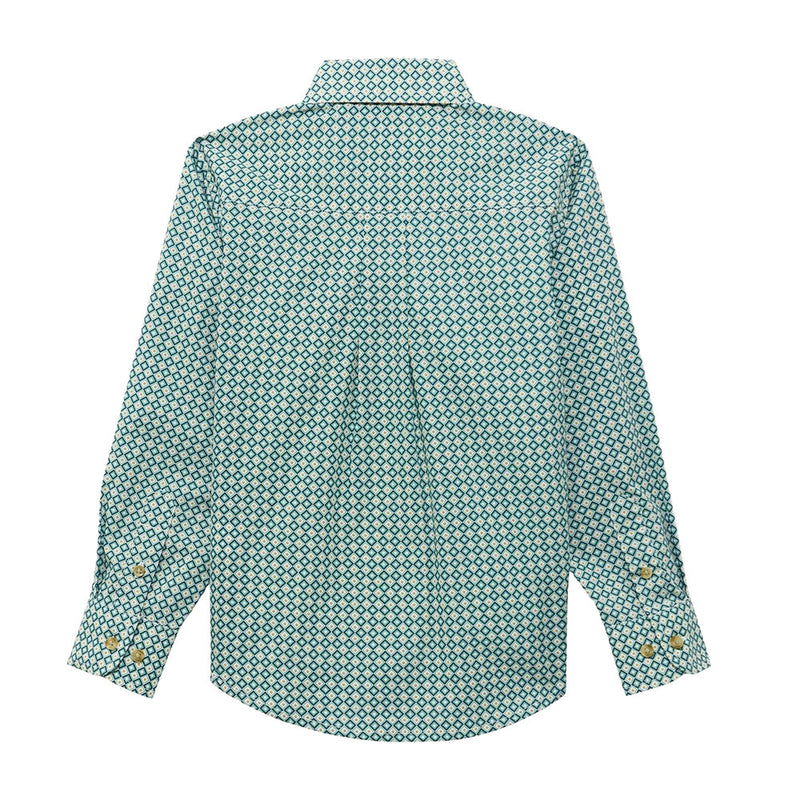 Wrangler Boy's Turquoise Button Shirt