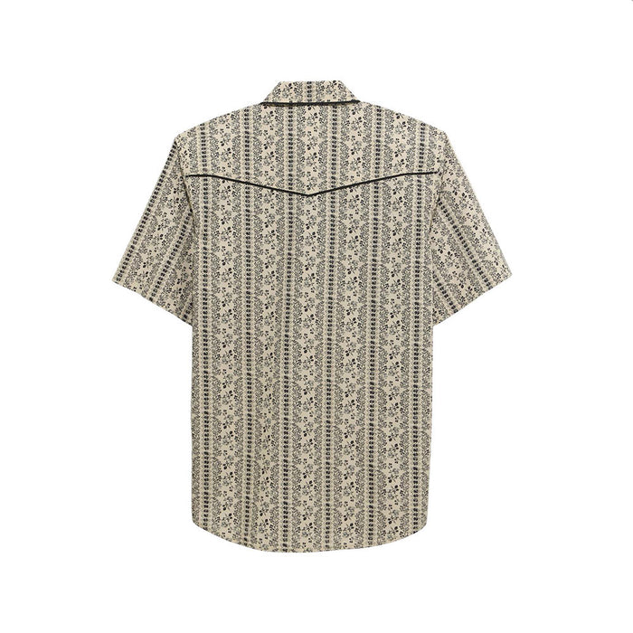 Wrangler Men's Ecru Vintage Floral Snap Shirt