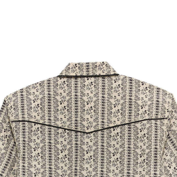 Wrangler Men's Ecru Vintage Floral Snap Shirt