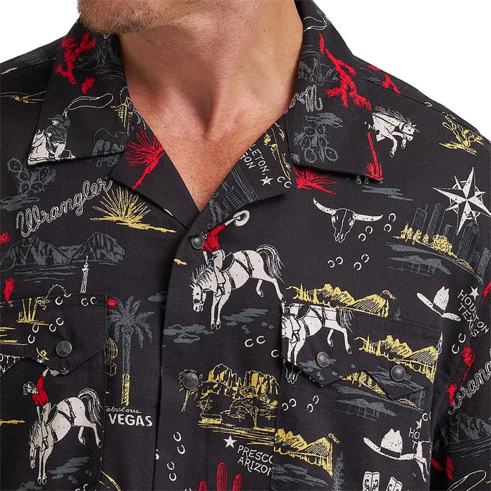 Wrangler Men's Black Coconut Cowboy Shirt