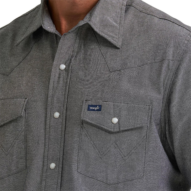 Wrangler Men's Charcoal Western Work Shirt