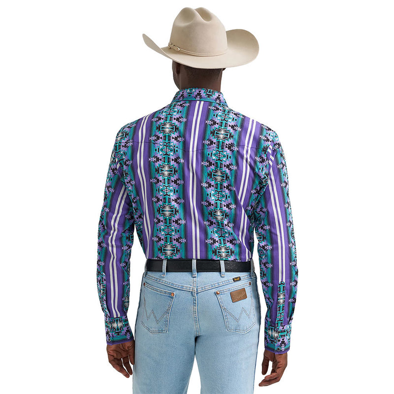 Wrangler Men's Checotah Purple Aztec Shirt