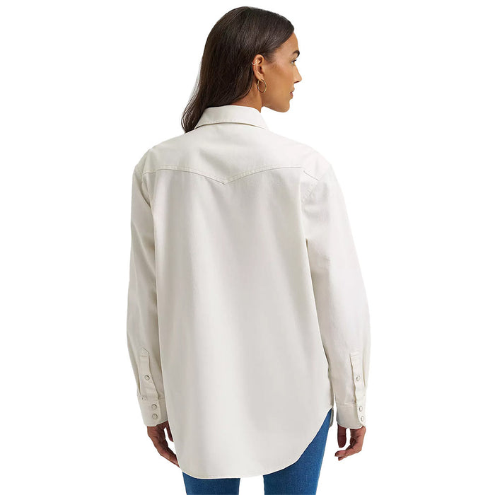 Wrangler Women's Embroidered Denim Snap Shirt