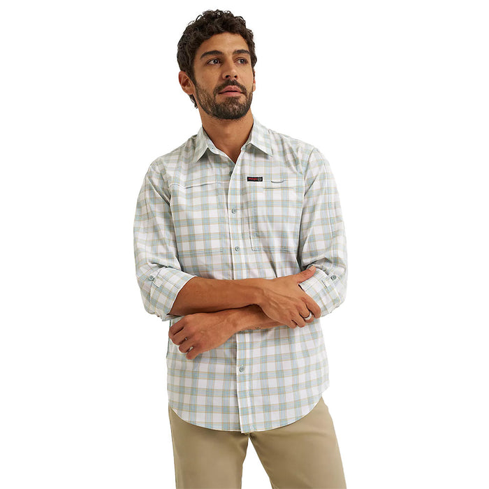 Wrangler Men's Abyss Check Hike To Fish ATG Shirt