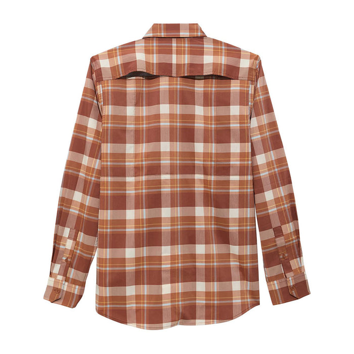 Wrangler Men's Mahogany Check Hike To Fish ATG Shirt