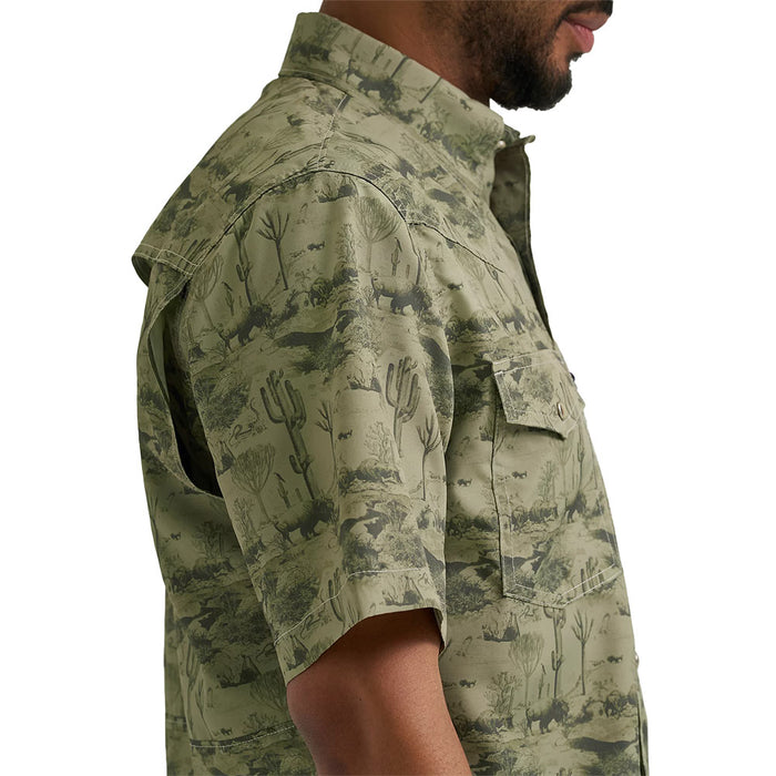 Wrangler Men's Olivine Cactus Performance Shirt