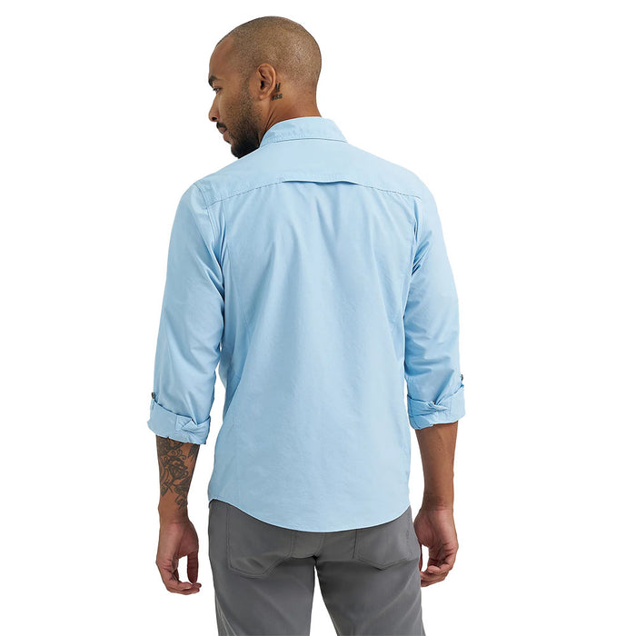 Wrangler Men's Cerulean Mixed Material Shirt