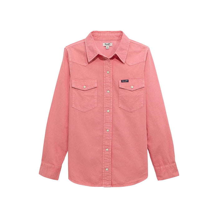 Wrangler Women's Pink Vintage Snap Shirt