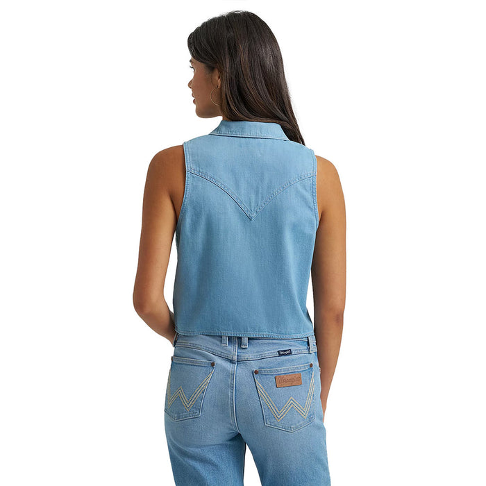 Wrangler Women's Denim Front Tie Shirt