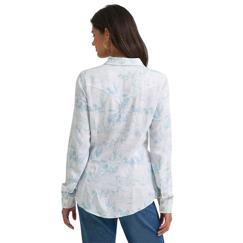 Wrangler Women's White Desert Snap Shirt